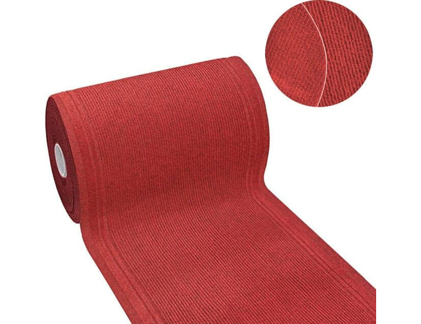 Moquette Passatoia in polipropilene 67cm x 25m spess. 8mm per eventi rossa