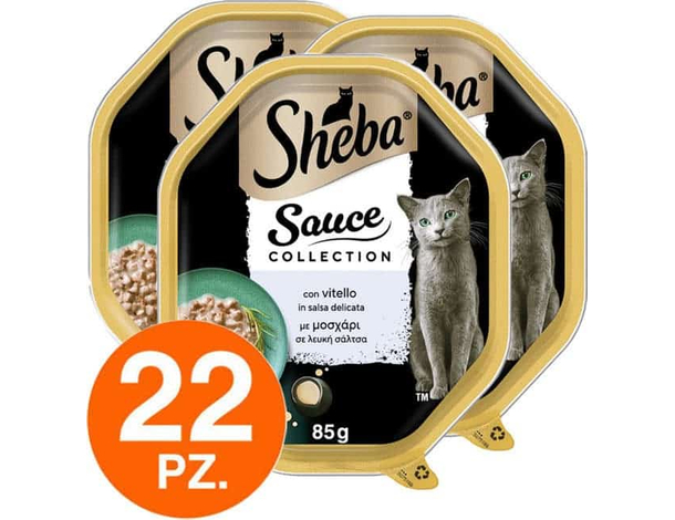 Sheba Creazioni Speciali in Salsa Cibo per Gatti con vitello - 22 Vaschette 85g