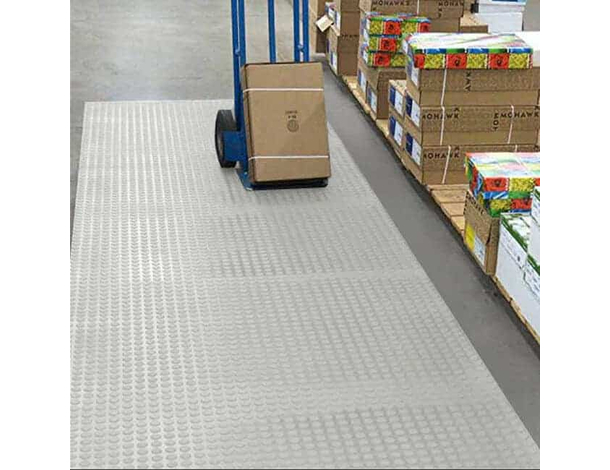 Tappeto gomma grigio in PVC copertura pavimento largo 1x30 m bollo bullonato...