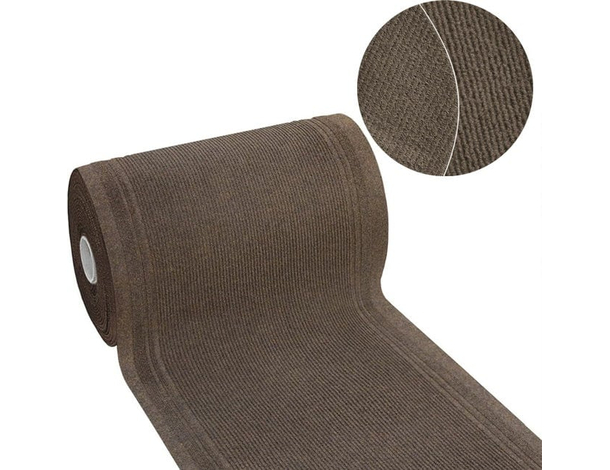 Tappeto passatoia antiscivolo da interno corridoio corsia 67cm x 25m marrone