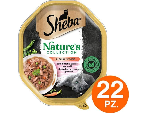 Sheba Nature's Collection Salmone e piselli in Salsa 22x85 gr. Cibo Umido gatti