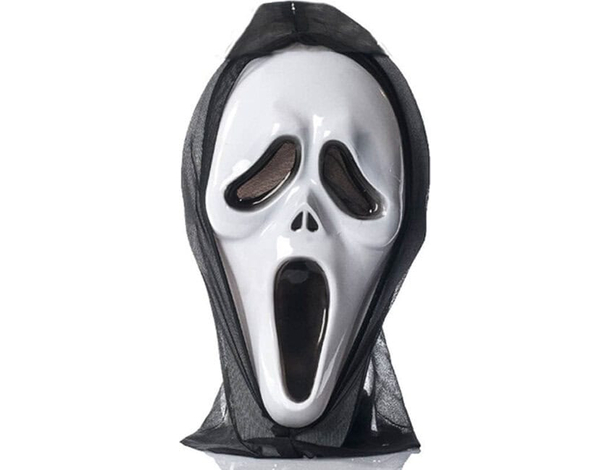 Maschera carnevale Halloween Scream teatro horror feste fantasma no cappuccio