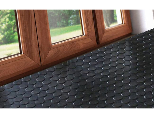 Tappeto gomma antiscivolo copri pavimento bollo bullonato 1,2x10 m No pvc 6