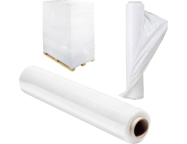 2x Bobina Film estensibile manuale bianco pellicola fascia pallet imballaggio