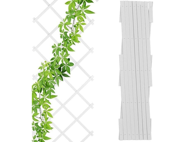 Traliccio Estensibile in PVC colore bianco 2x1M 1x1M piante rampicanti...