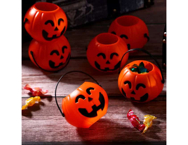 12 Pcs Secchiello Per Caramelle Portatile Zucche Decorazioni Bambino...