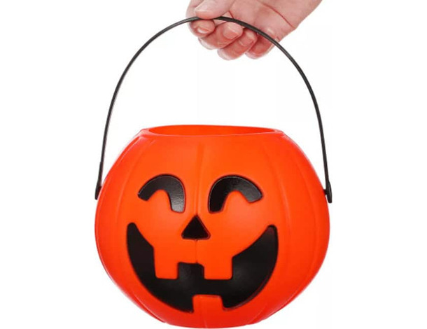 6 Pcs Secchiello Per Caramelle con luce led Portatile Zucche Decorazioni...