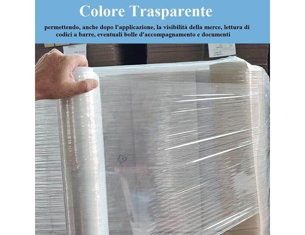 Film estensibile manuale trasparente pellicola 2 rotoli pallet imballaggio...