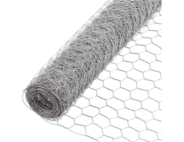 Rete metallica zincata da 1x10 mt pr gabbie polli pecore maglia esagonale 16mm