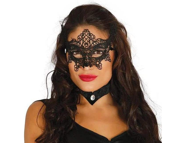 Maschera donna sexy mascherina in pizzo costume carnevale per giochi erotici