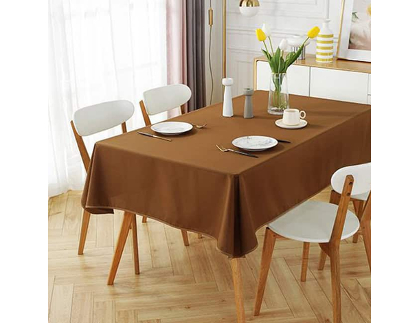 Tovaglia Antimacchia in Poliestere Impermeabile marrone cucina +...