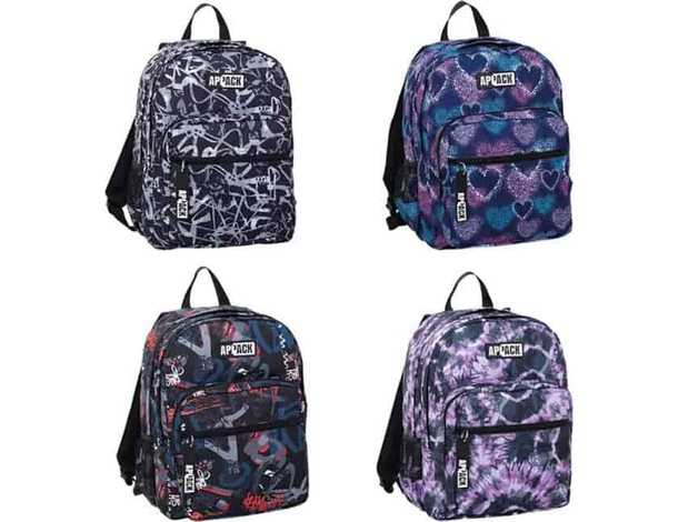 Zaino Appack Seven doppio scomparto 34 lt con zainetto scuola modelli assortiti