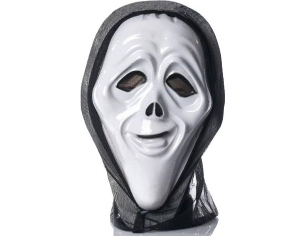 Maschera Halloween Scream ghostface horror feste fantasma no cappuccio