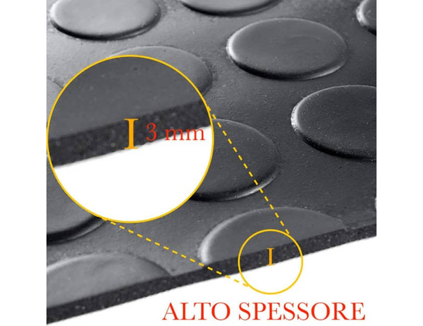 Tappeto gomma antiscivolo copri pavimento bollo bullonato 1,2x10 m No pvc 5