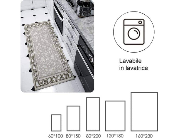 Tappeto Camera Soggiorno Salotto Moderno A Pelo Corto Ornamento Varie misure...