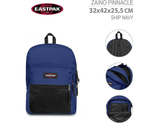 Zaino EASTPAK Pinnacle nuovo scuola e tempo libero 42x32x25cm vari colori...