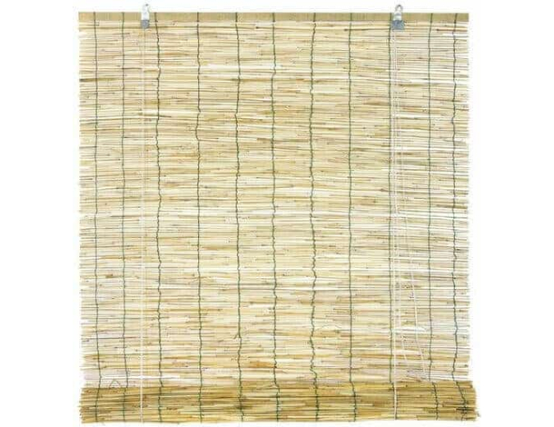 Tapparella Arella 120x260 cm in bambù con carrucola legata con cotone finestra