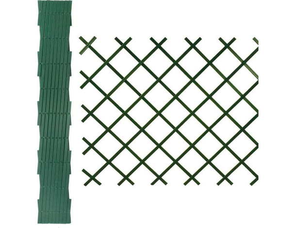 Traliccio Estensibile in PVC colore Verde 100x200 cm piante rampicanti balcone