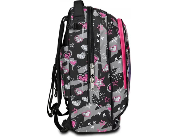 Zaino Trolley Jack 2 maxi Ruote Seven Draft Heart per scuola zaino staccabile...