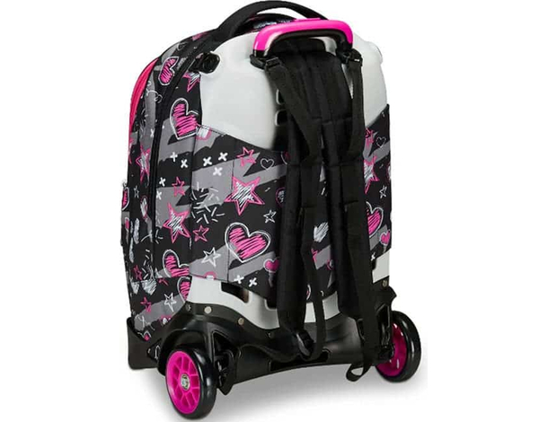 Zaino Trolley Jack 2 maxi Ruote Seven Draft Heart per scuola zaino staccabile...