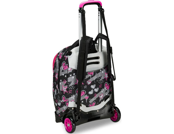 Zaino Trolley Jack 2 maxi Ruote Seven Draft Heart per scuola zaino staccabile...