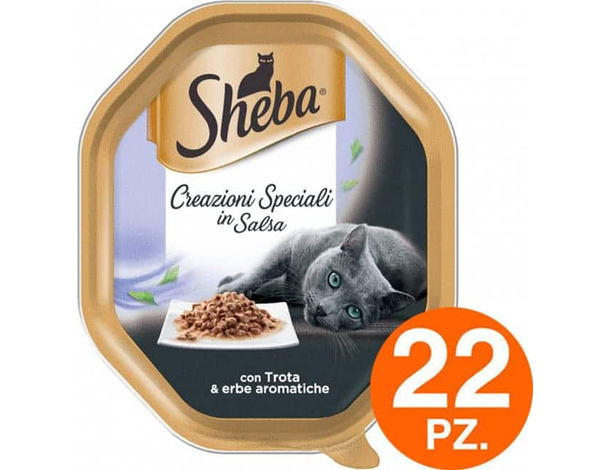 Sheba Creazioni Speciali in Salsatrota e erbe aromatiche Cibo Umido Gatti 85G