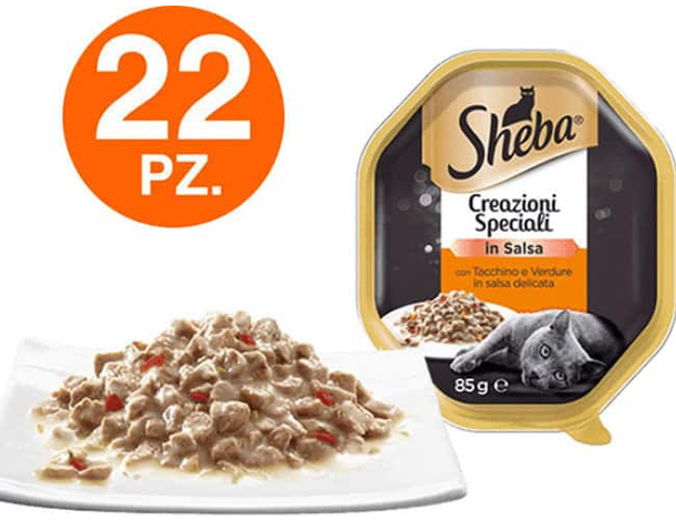 Sheba Creazioni Speciali in Salsa Tacchino e Verdure Cibo Umido per Gatti 85g