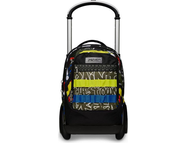 Zaino Trolley Tyre Fluo Belts 2 Maxi ruote Seven per scuola zaino sganciabile...