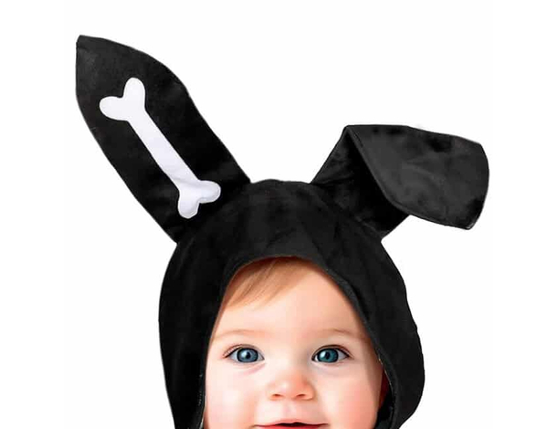 Costume Coniglio Scheletro Neonati 12-24 mesi - Tuta Con Cappuccio, Perfetto...
