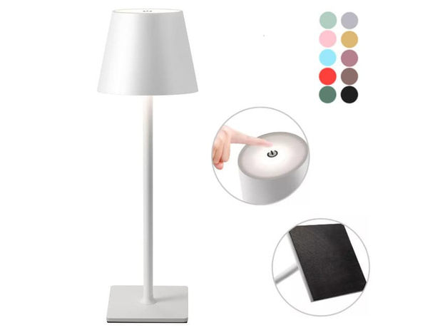 Lampada da Tavolo Ricaricabile, Dimmerabile, 3 Modalità di Luce, Elegante e...