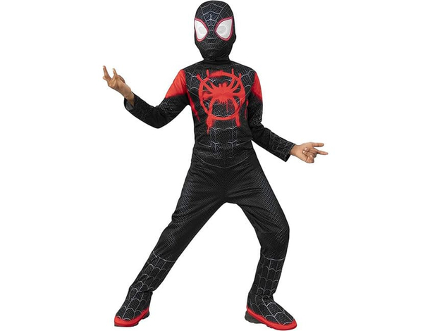 Costume Miles Morales Spider-Man Bambino 5-6 anni Tuta con Maschera, Licenza...