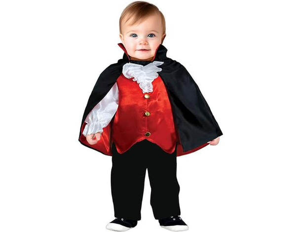 Costume Vampiro Neonati 12-24 mesi Camicia, Mantello e Pantaloni, Perfetto...