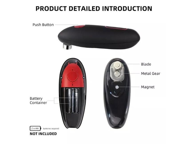 Apriscatole elettrico Hoomei HM-6152: compatto, sicuro e facile da usare per...