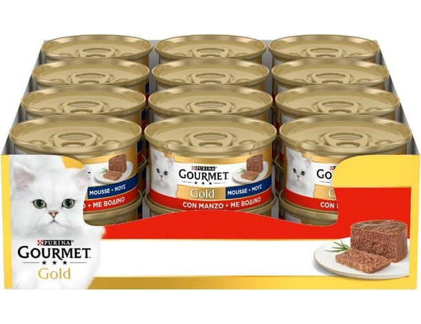 Purina Gourmet Gold Mousse per Gatti con Pollo, 24 Lattine da 85 g
