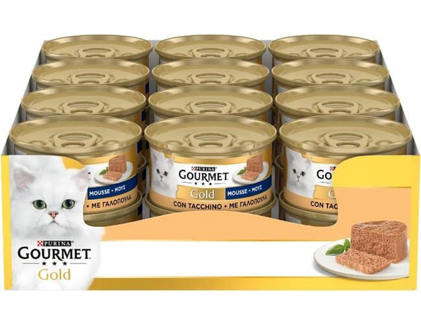 24x Scatolette Purina Gourmet Gold Mousse – Ricette Saporite per Gatti,...