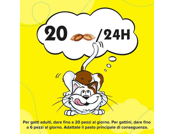 Catisfactions Snack per Gatto Snack Biscottini Croccanti con morbido Ripieno...