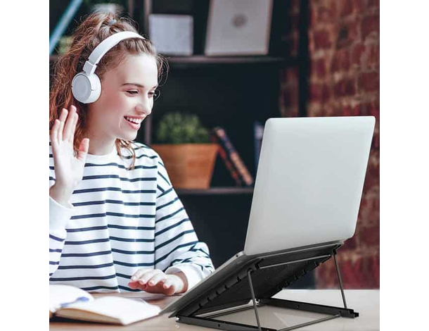 Supporto Regolabile per Laptop 10-15 Pollici, Design a Rete in Metallo, 6...