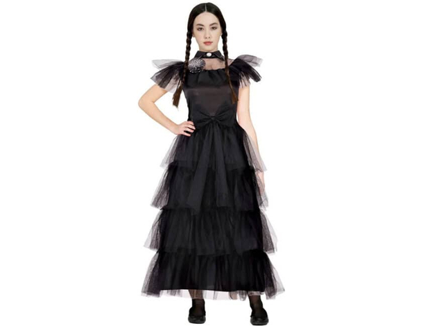 Costume Mercoledì Addams per Ragazza, Taglia 14-16 Anni, Perfetto per...