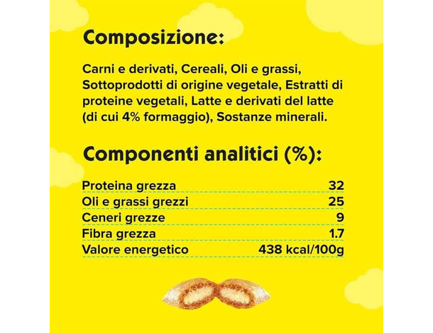 Catisfactions Snack per Gatto Snack Biscottini Croccanti con morbido Ripieno...