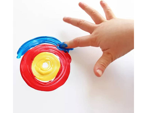 Colori a dita 6 da 75 ml tempera in tubetti per bambini lavabili vari colori...