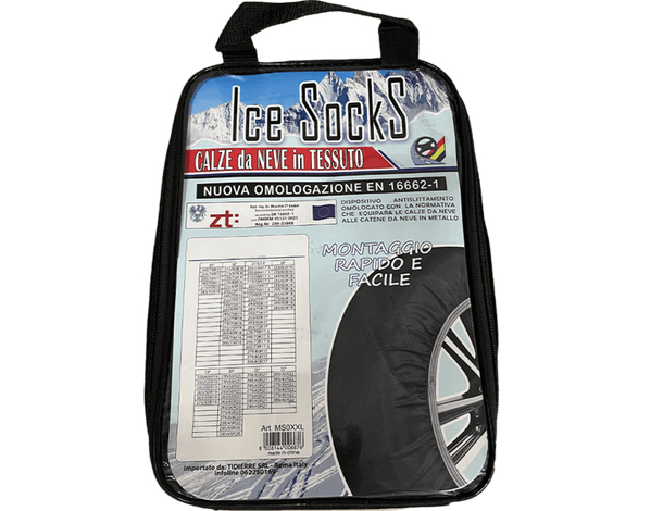 Calze da neve in tessuto per pneumatici omologate EN16662-1, montaggio...