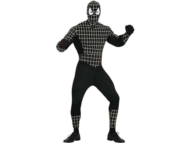 Costume da Spiderman Nero per Adulti, Perfetto per Carnevale e Feste a Tema -...
