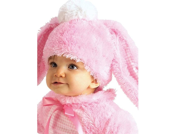 Costume Coniglietta Bambina 1-2 anni - Tuta Intera con Copricapo e Orecchie,...