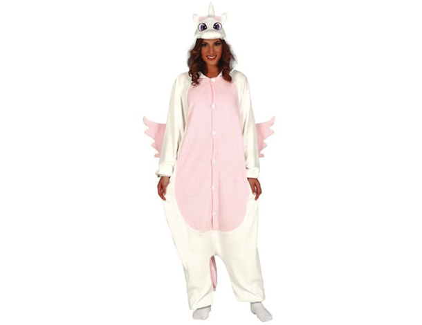Costume unicorno rosa Kigurumi per Halloween e Carnevale, comodo e originale....