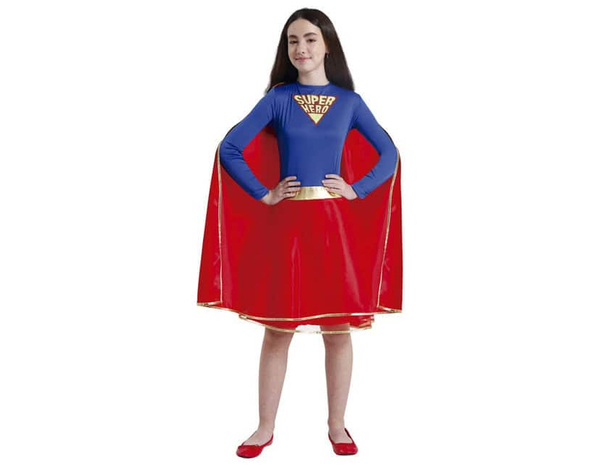 Costume Super Girl per Ragazza, Taglia 14-16 Anni, Perfetto per Halloween,...