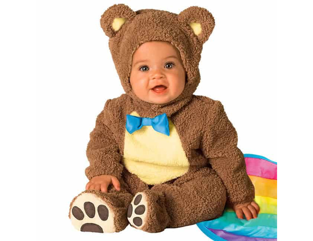 Costume Orsetto Bambino 1-2 anni - Tuta Intera con Copricapo, Perfetto per...