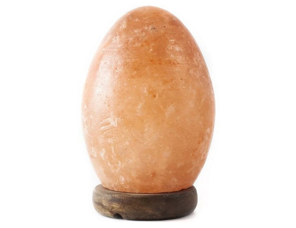 Lampada di sale himalayano, a forma ovale, 100% naturale, purifica l'aria e...