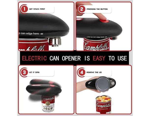 Apriscatole elettrico Hoomei HM-6152: compatto, sicuro e facile da usare per...