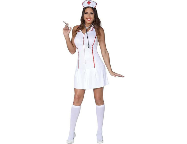 Costume infermiera sexy per donna, perfetto per Halloween e Carnevale. Abito...