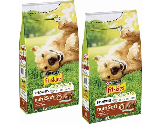 PURINA Friskies Nutri Soft: alimento completo per cani, ricco di pollo, per...